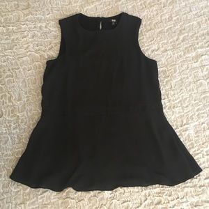 Uniqlo black chiffon tank top